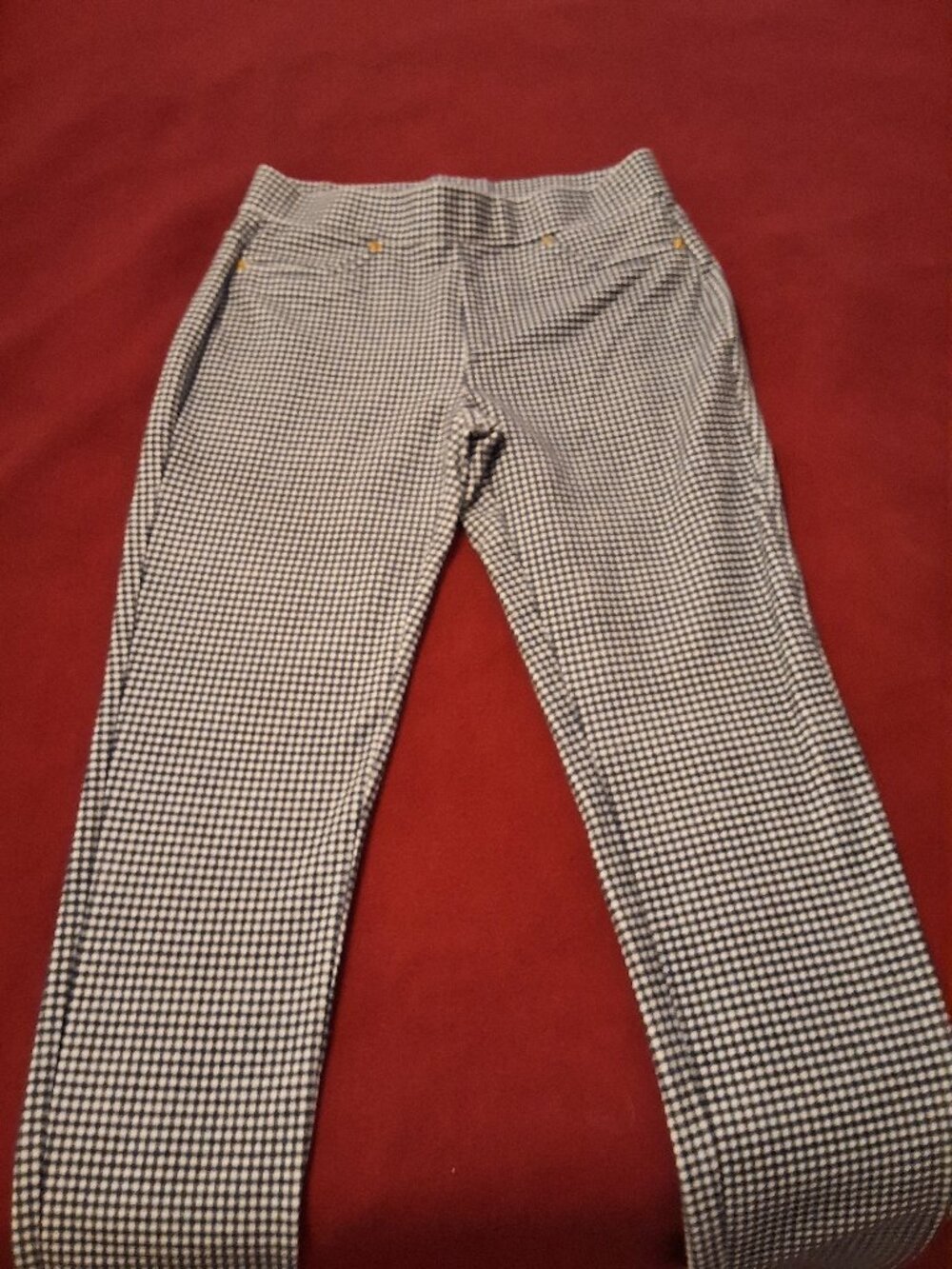 Michael Kors jeggings Womens Size M Black And White Checkered READ Description